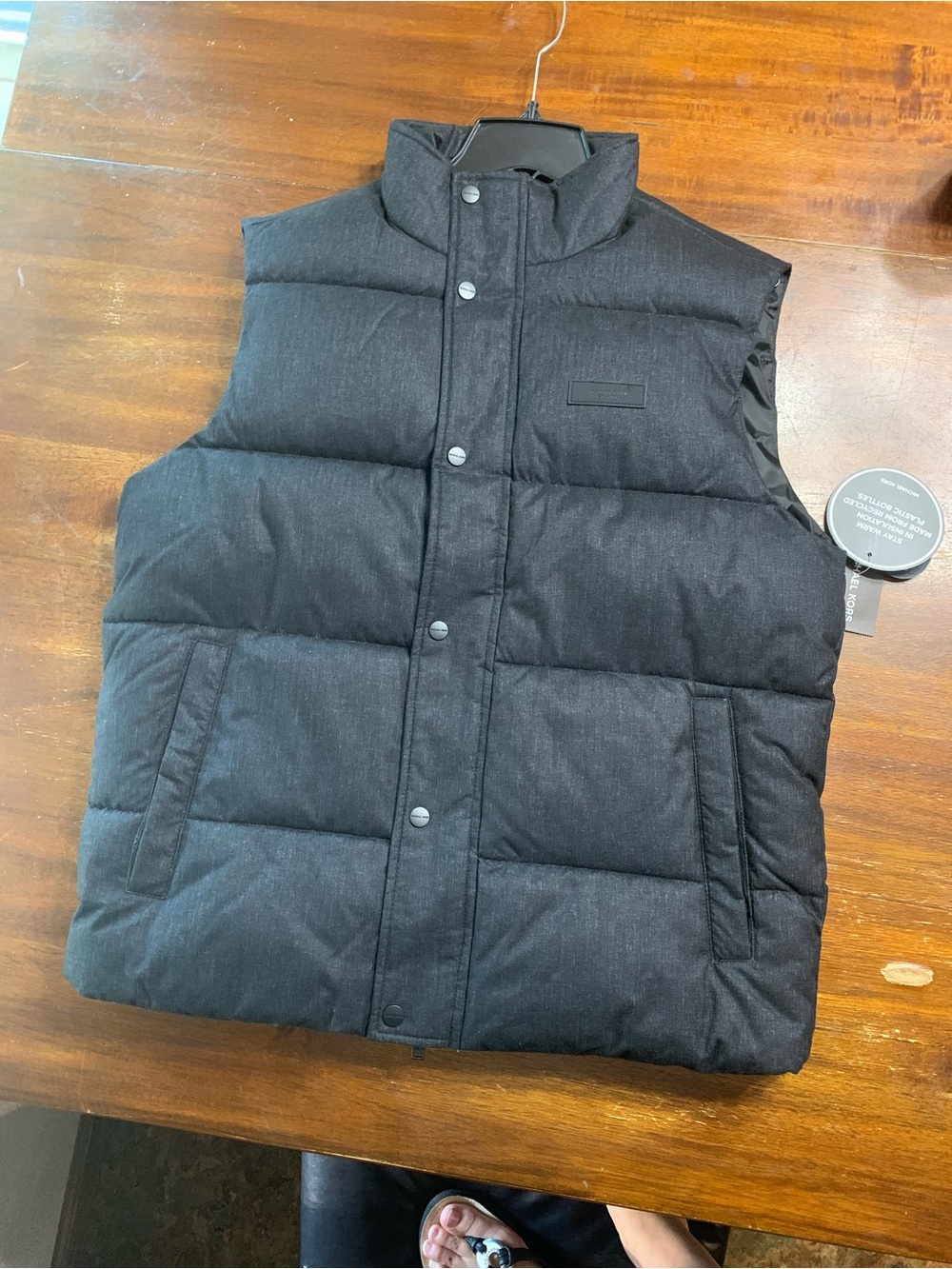 Michael Kors Men's Black Quilted Puffer Vest